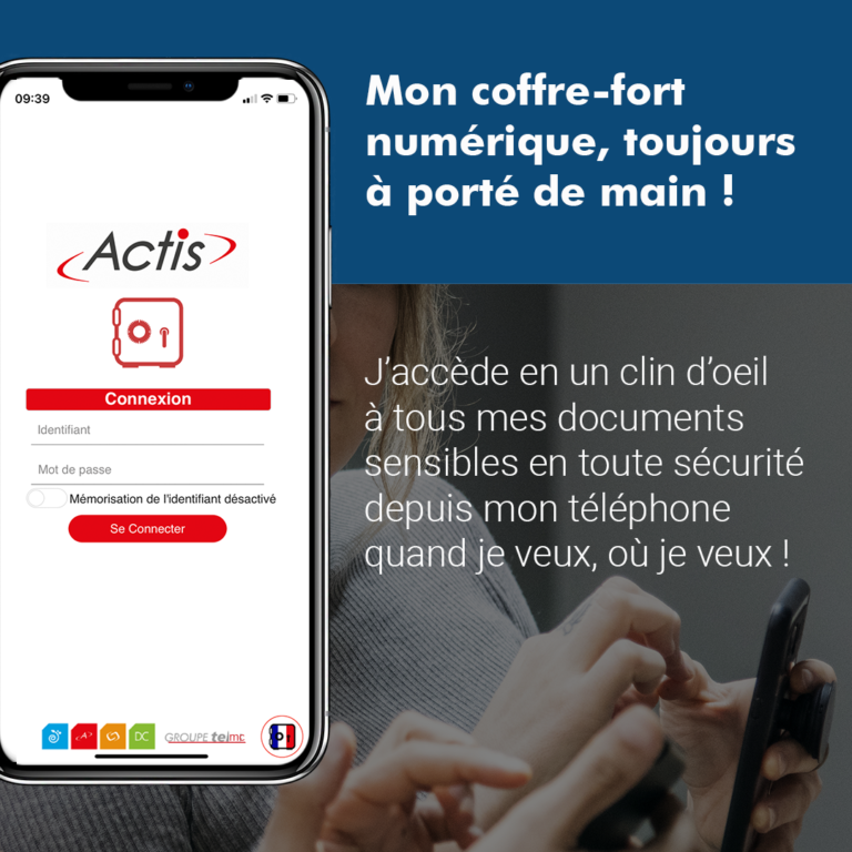Application mobile coffre-fort numérique Actis